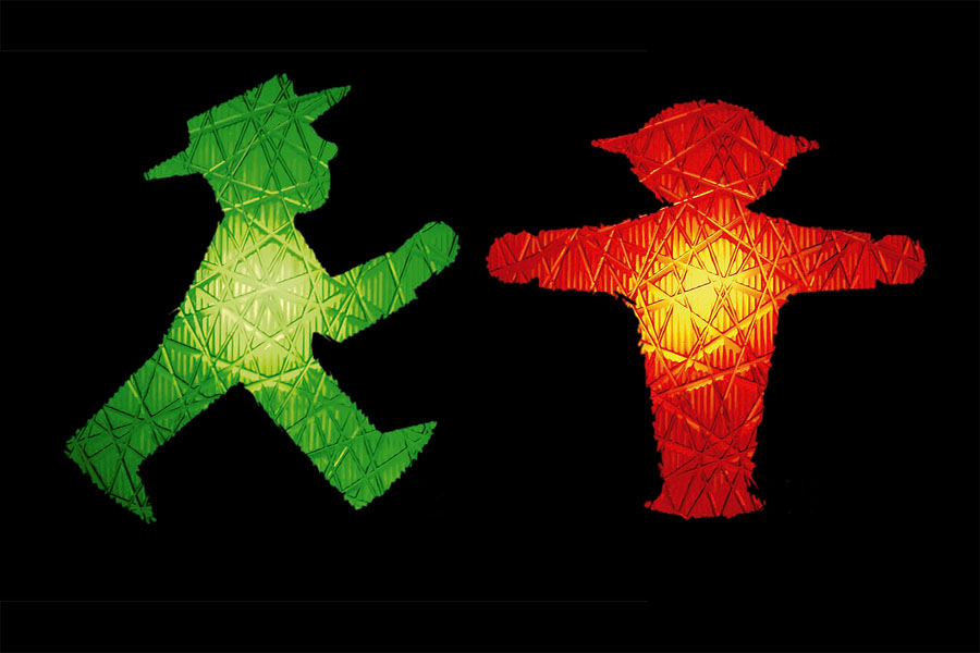 simbolo de pedestres da alemanha oriental